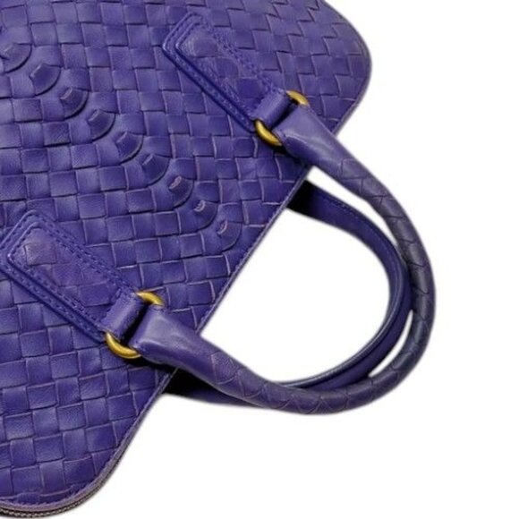 508311BN (L4) Bottega Veneta Hand Bag Purple Leather - Picture 3 of 9